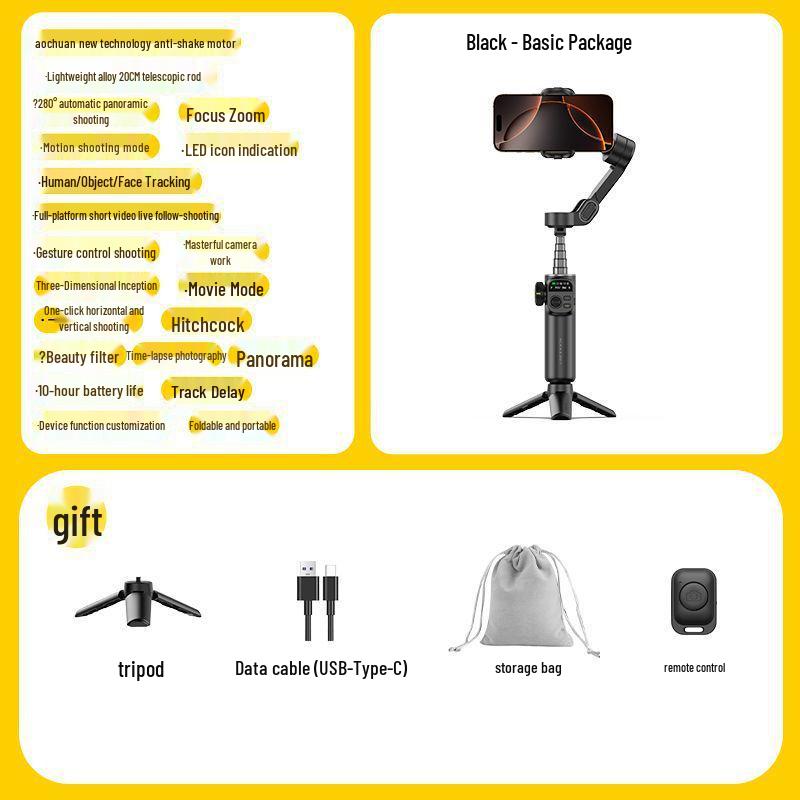 X2 Mobile Stabilizer: Portable Anti-Shake Gimbal & Selfie Stick for Video & Photo