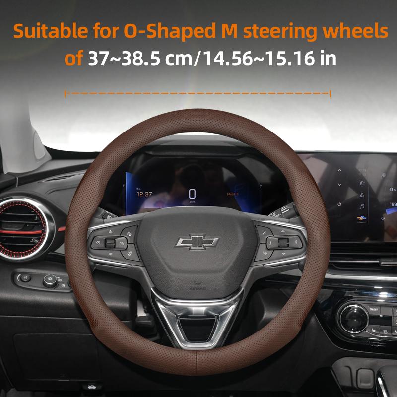 Suitable for Chevrolet Ultra-Thin Breathable Leather Steering Wheel Cover Suitable for Celze Spark Captiva Orlando Lacetti Equinox Malibu Monza Expre