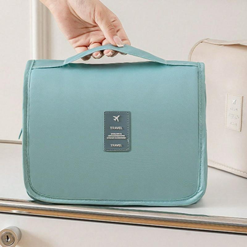 Makeup Bag Letter Decor Makeup Bag Hanging Cosmetic Bag Large Capacity Cosmetic Bag Makeup Bag Makeup Pouch Skincare Bag Toiletry Bag озеро синий