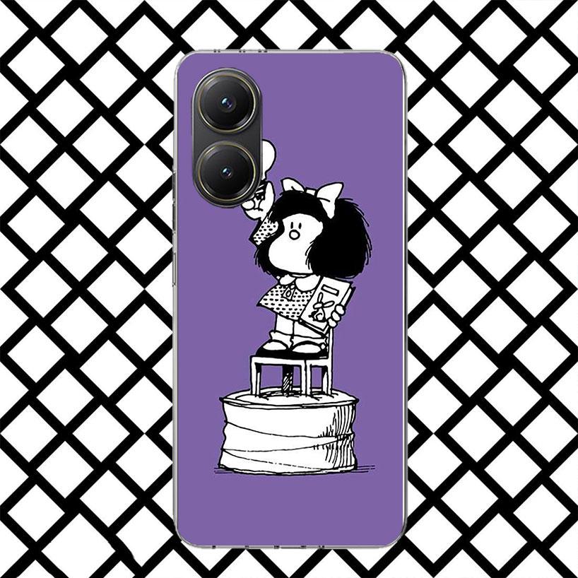 Mafalda Cartoon Phone Case for Xiaomi Poco F7 Ultra X7 X6 X5 Pro X4 Gt M8 M7 Redmi 15 15C 13 13C 12 12C Soft Cover Fundas Poco F