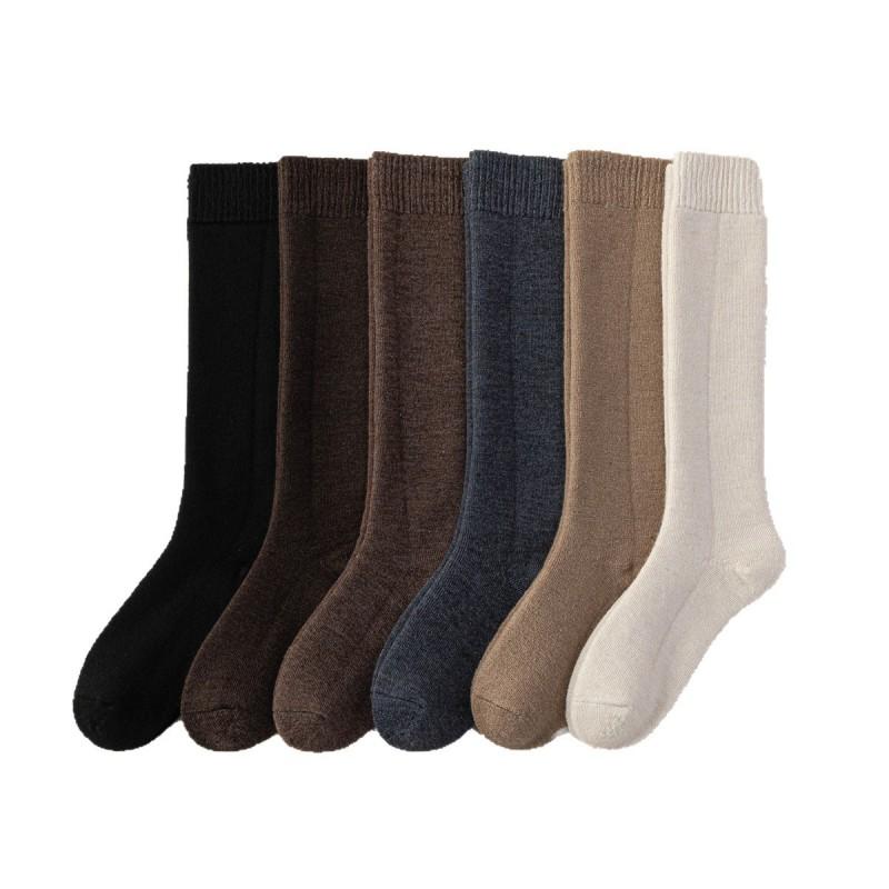Womens Merino Wool Calf-Length Warm Thick Fleece-Lined Socks Winter Cold Weather Comfort