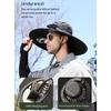 Outdoor Solar Fan Hat Neck Coverage Quickly Dry Fabric Hat Adjustable Sun Hat Sweat Absorbing Solar Fan Hat for Outdoor