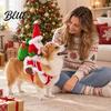 Festive Dog Clothes for Parties Santa Riding Pet Christmas Costume 3D Funny Rider Outfit Small Medium Apparel Dogs & Cats Adjustable Holiday Cosplay