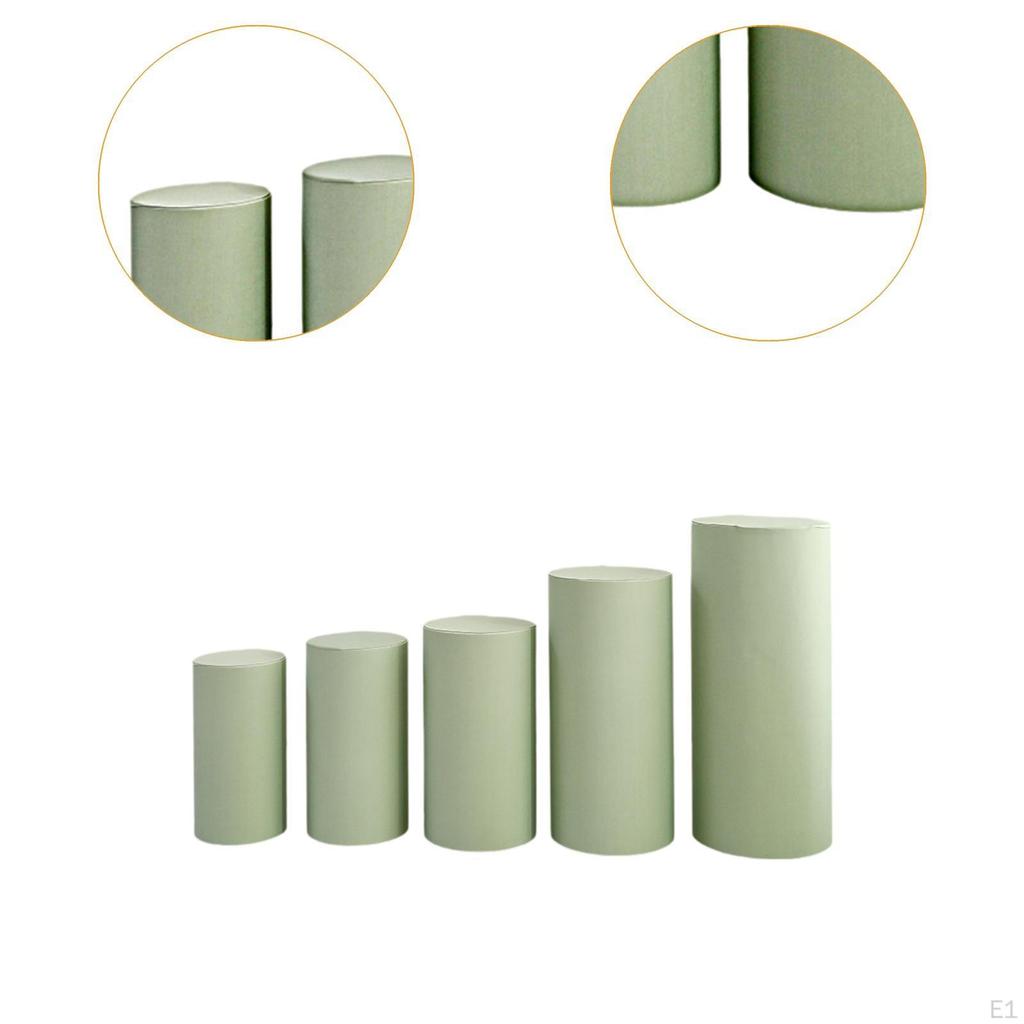 5Pcs Cylinder Plinth Covers Stand Pillar Pedestal for Celebration