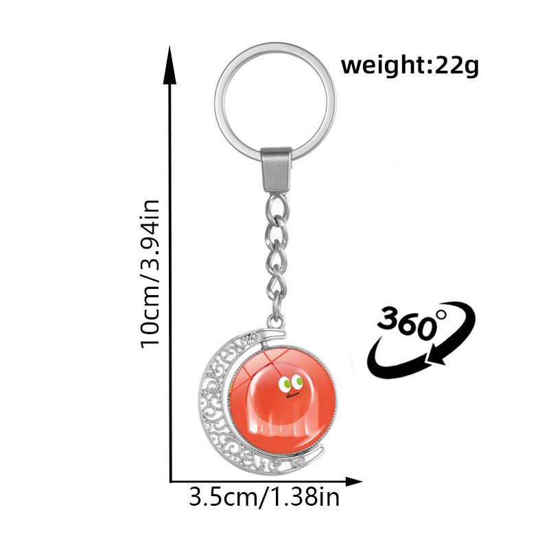 Double-Sided Rotating Emoji Keychain Jewelry – Support & Gift Key Ring