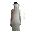 Flower Girl Veil Pearls Bow Hair Wedding Headpeice White Sheer Head Covering