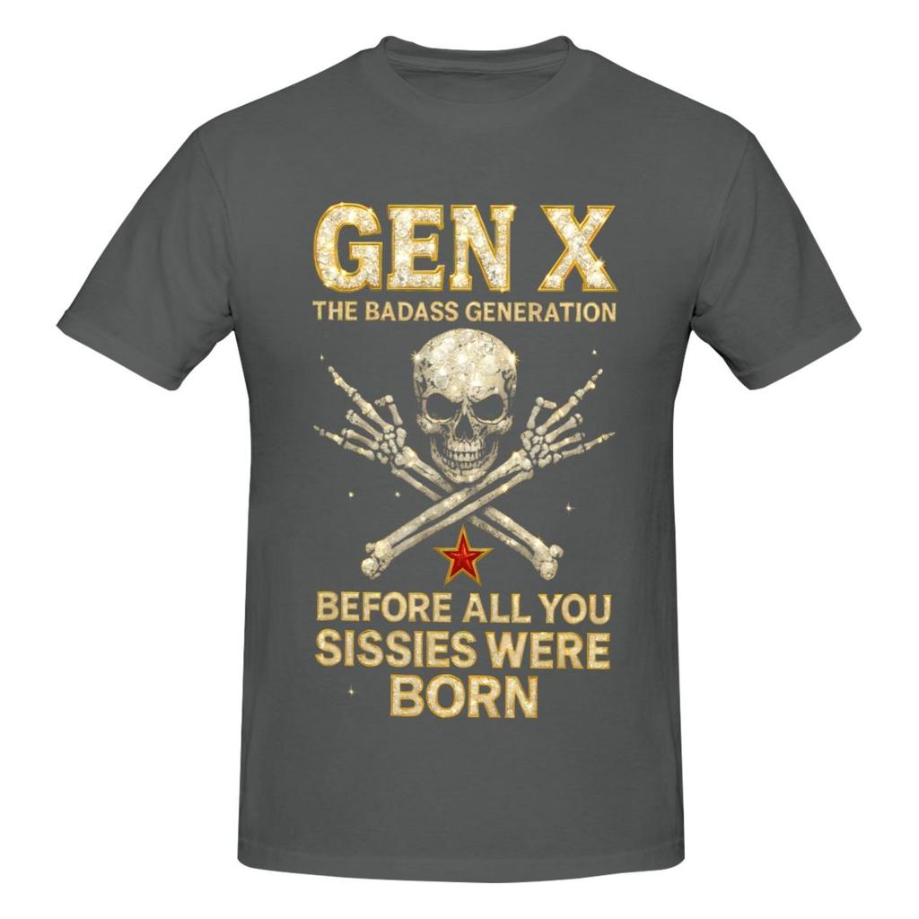Unisex Gen X The Badass Generation Trending T Shirt Vintage Oneck Cotton Shirt Unisex