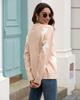 Women's Long Sleeve Jacquard Knit Sweater - Autumn 2024 European & American Style Pullover Top