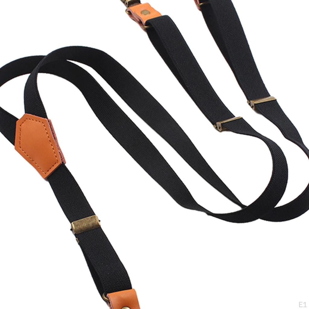 Tirantes para hombre Correas elásticas Clips resistentes ajustables Pantalones para mujer Brace Jeans