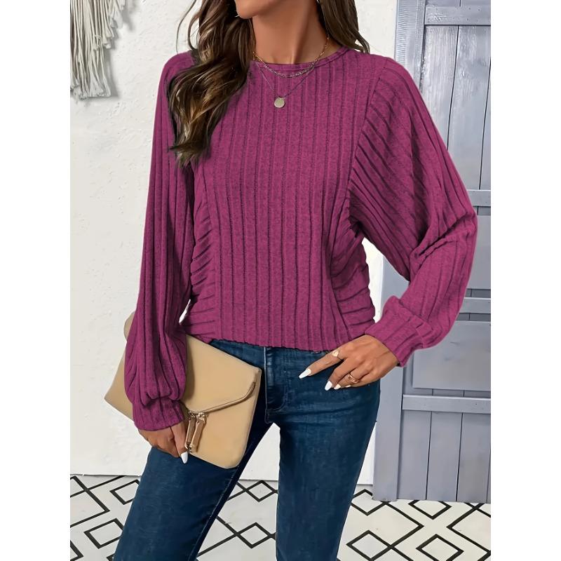 1pc Elegant Women'S Solid Color Casual Sweater Tee, Polyester Knit Fabric, Crew Neck, Sleeveless, Regular Length, for Spring/Fall Season