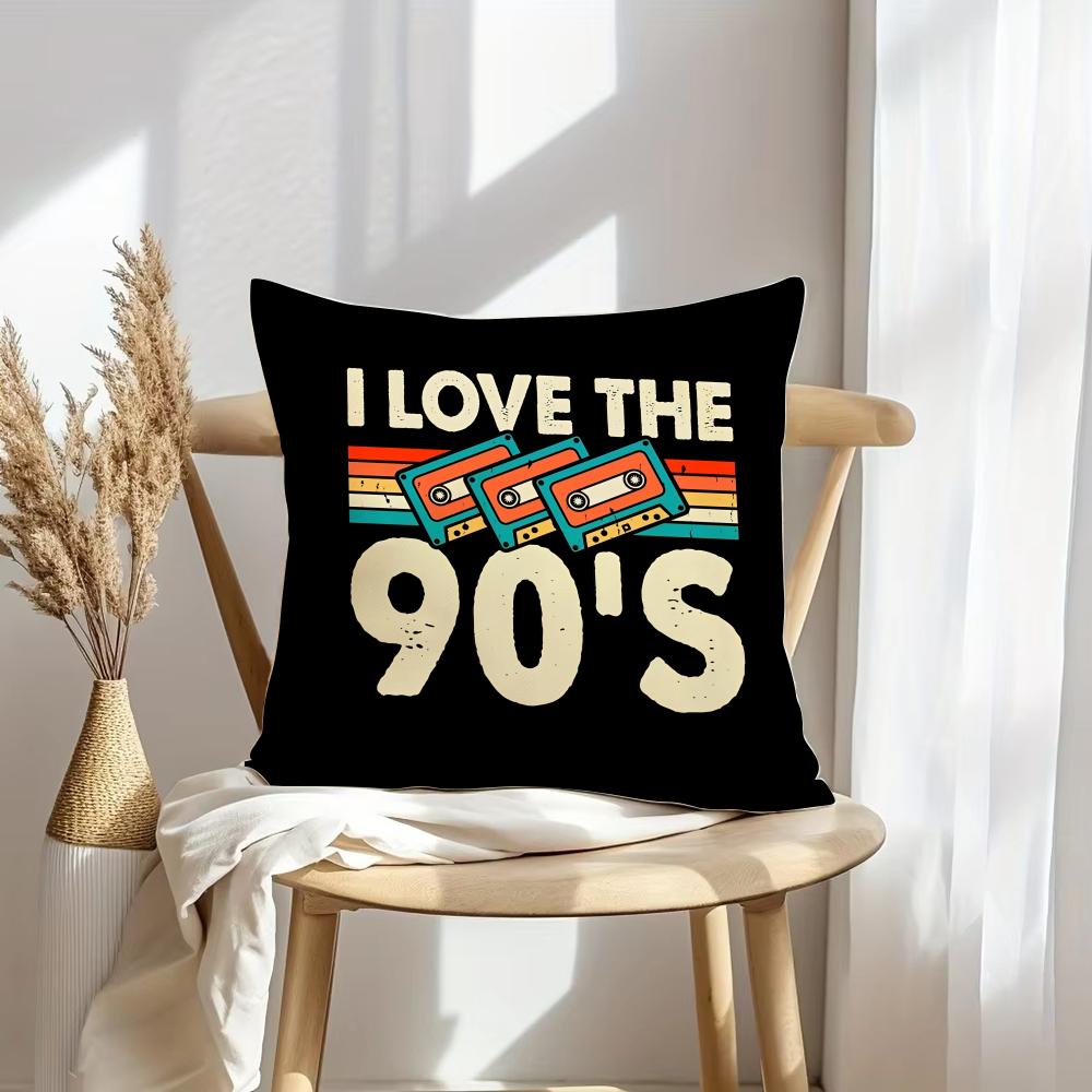 Retro Cassette Tape Cushion Cover Soft Plush Throw Pillow Cover  DoubleSided Decorative Cushion Case  Sofa Bedroom Home Decor
