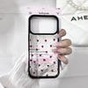 Fashion Pink Purple Love Heart Phone Case For iPhone 17 Pro Max 16 15 13 14 12Mini 11 Pro XS XR 8Plus Cute Clear Hard Cover Capa