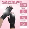 KADS UV Gloves for Nail Lamp,Professional UPF100+ UV Protection Gloves Fingerless Gloves Shield Skin from Sun and Nail Lamp