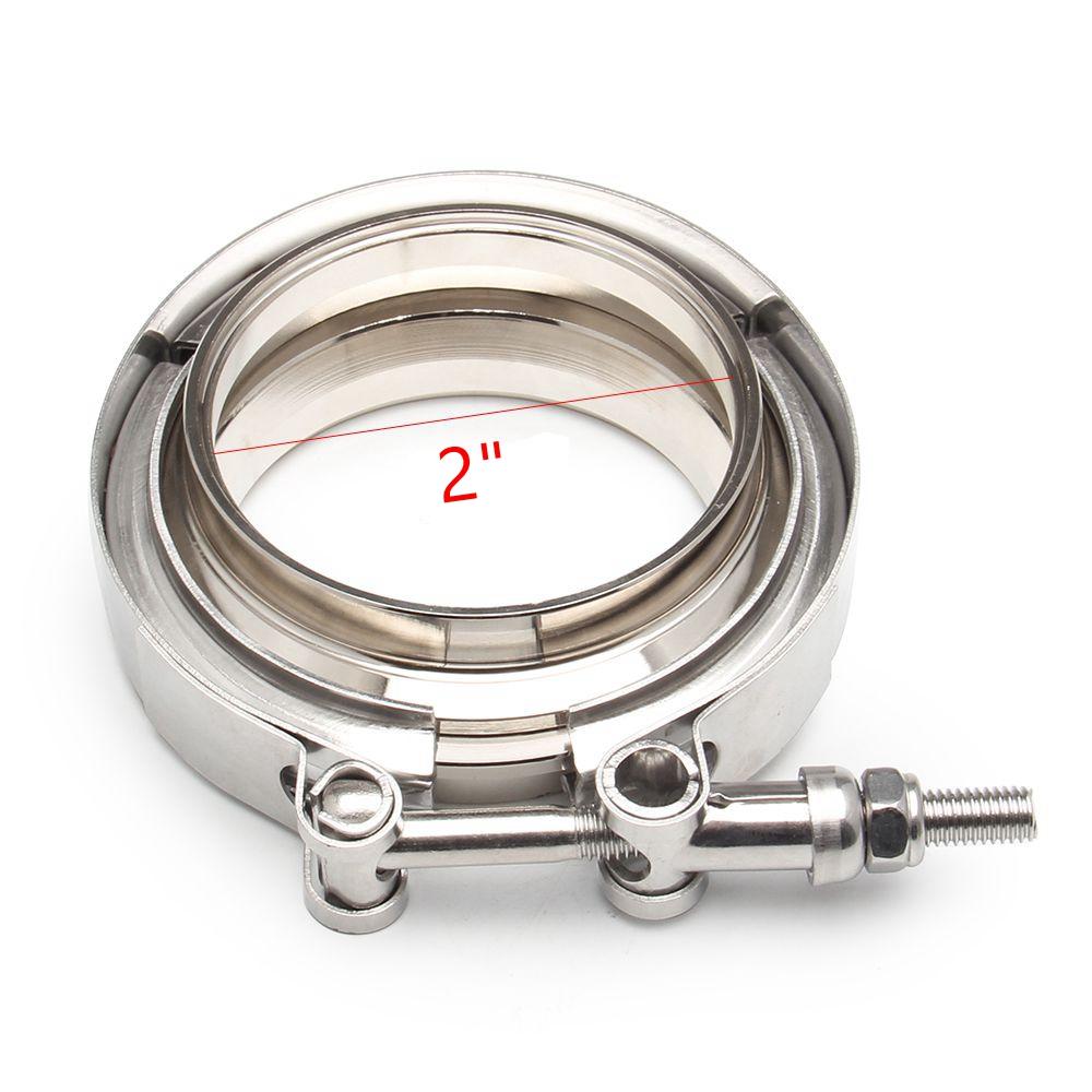 2" 2.5" 3" 3.5" 4" V-Band Clamp With Flange Male Female Stainless Steel Fit for Exhaust System, Turbocharger, Downpipe, Muffler
