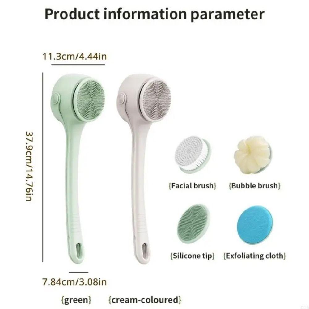 Deep Cleaning Double Handle Bath Brush Double Handle Long Handle Shower Brush  Home Commodity