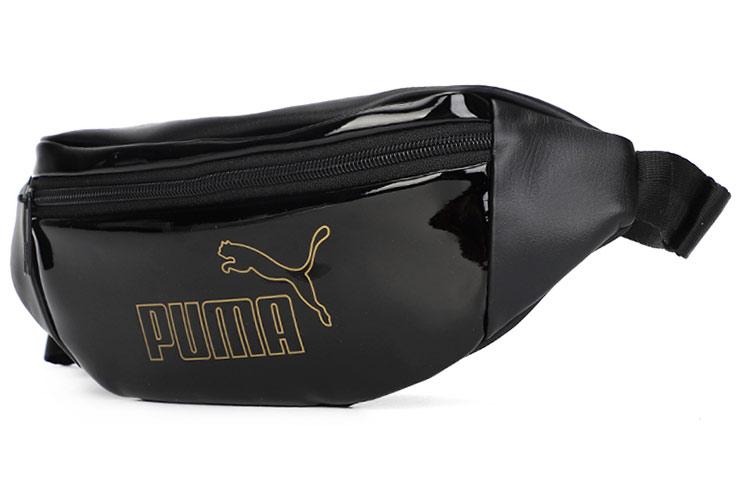 PUMA Shiny Patent Leather Shoulder Bag, Crossbody Bag, Fanny Pack Regular Unisex Black 077921-01