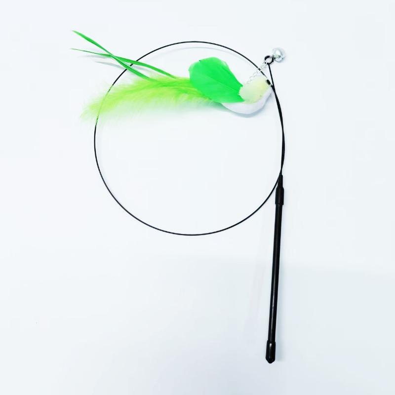 Kleiner Vogel, Stahldraht Lange Stange, Katzenspielzeug, Zähne Mahlen, Langlebig, Ersatzkopf, Katzen Saugnapf, Große Feder Katze