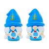 2 Pcs Mini Summer Gnome Figurines Beach Resin Gnomes Miniature Figures for Pool Party Favors DIY Cake Decoration Fairy Garden Home Decor