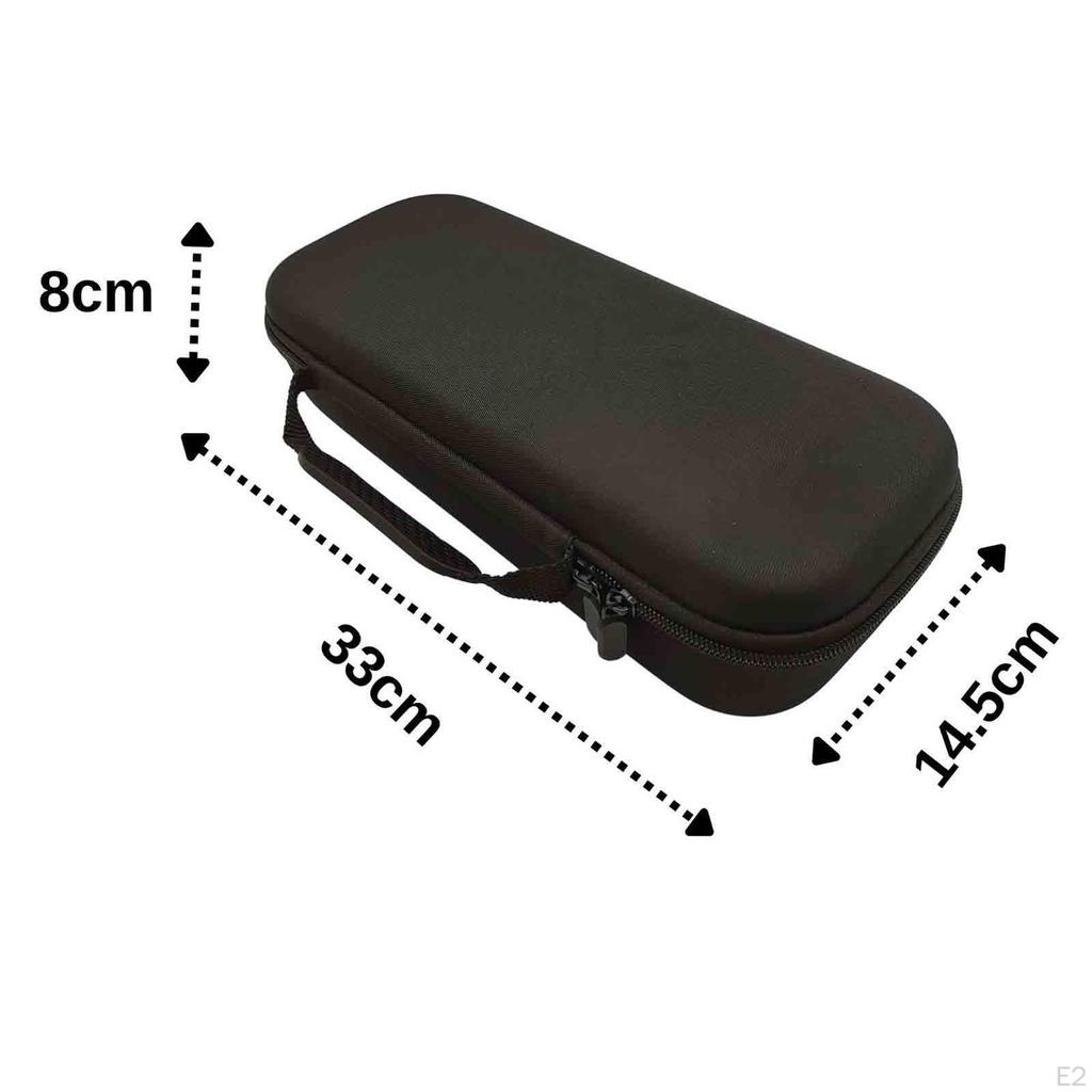 Handheld Game Console Carrying Case Shockproof Hard Shell EVA with Handle Multifunctional Black