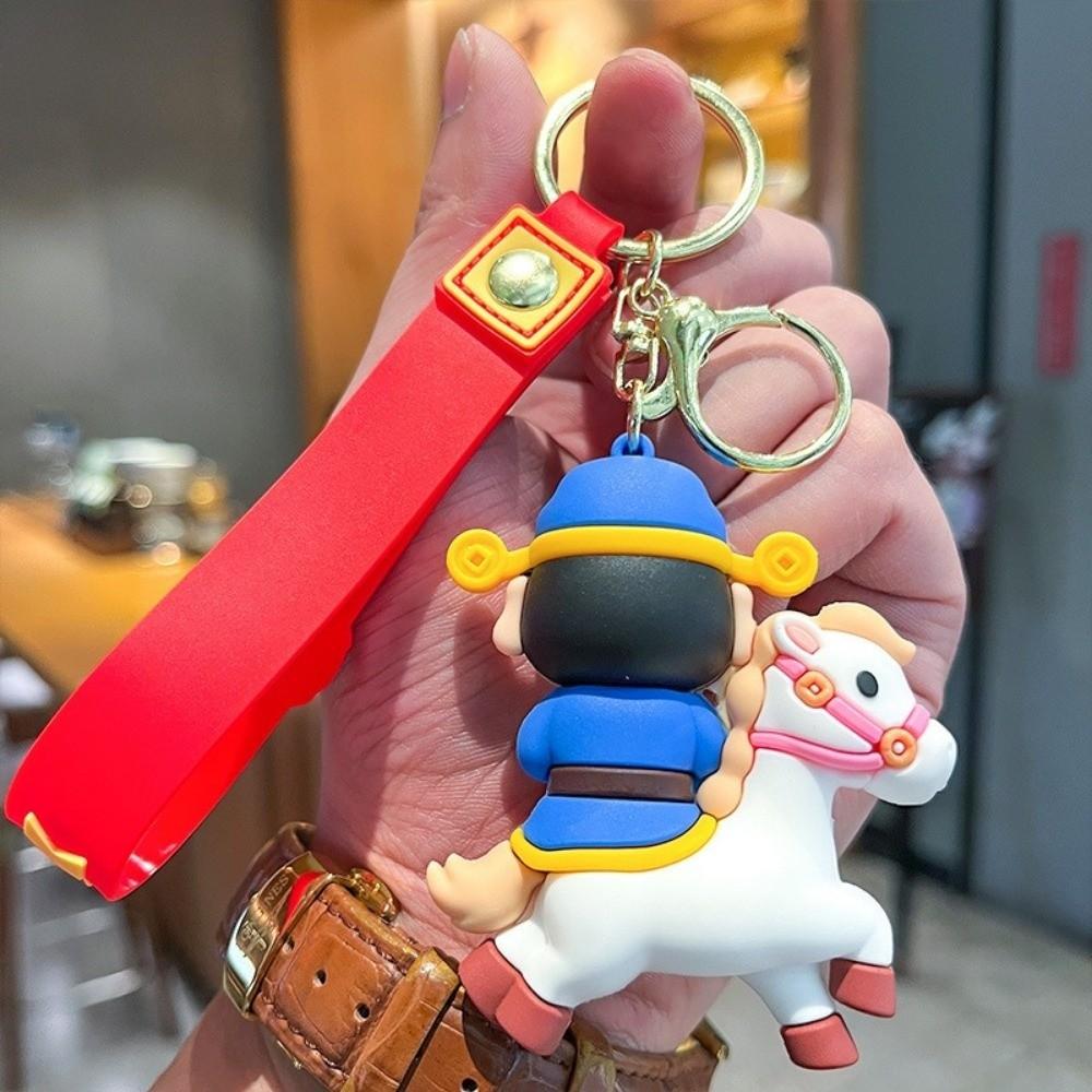 Chinese Style Horse Year Keychain Cute New Year Keyring Cartoon Horse Bag Pendant  Festive Decor