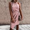 2024 Lente/Zomer Mouwloze Midi Bodycon Formele Jurk