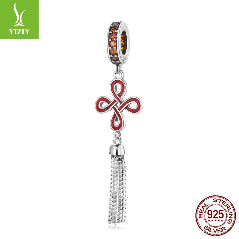 Silver Ziyun New Year DIY Bracelet Kit: Sterling Silver Koi Blessing Beads