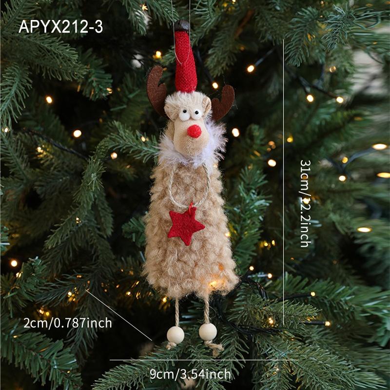 Christmas Plush Snowman Pendant Christmas Tree Hanging Lovely Beautiful Pendant Scene Decorate Christmas Tree Hanging Ornaments