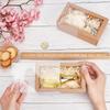 12sets Drawer Kraft Paper Box Festival Gift Wrapping Boxes Gift Packaging Boxes for Jewelry Wedding Party with PVC Plastic Windows BurlyWood