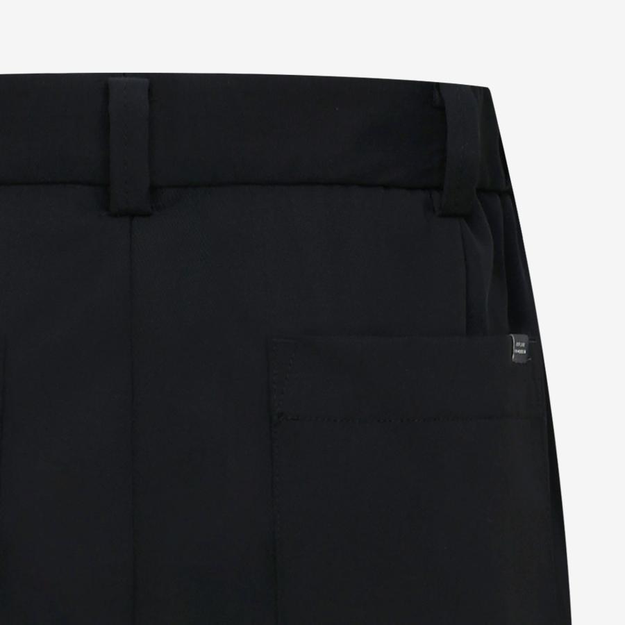 SIEG Pure Wool Volume Tapered Setup Pants Light Black (Pjfah4234)