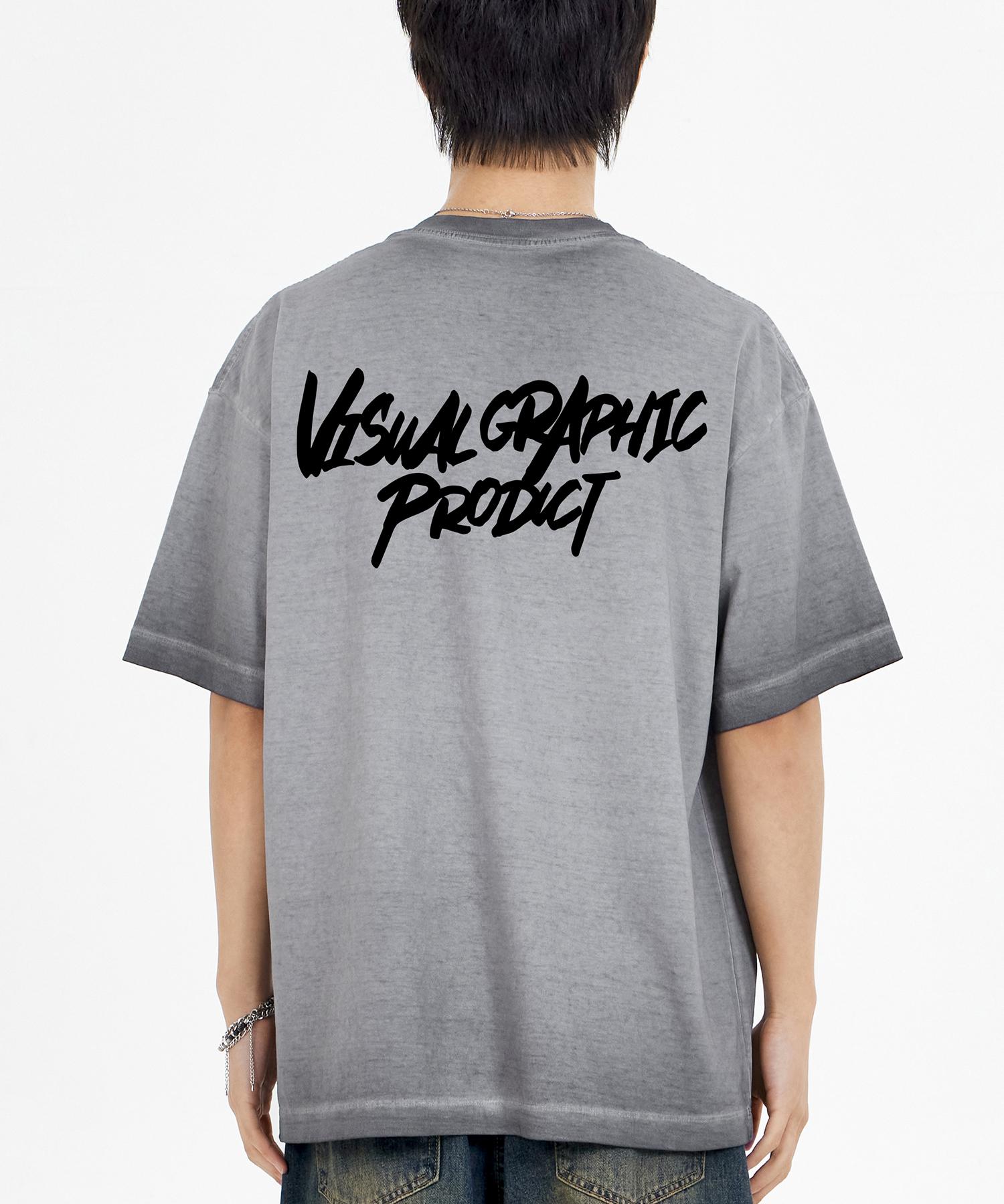 Biel Fade Pigment Graphite Logo Short Sleeve Tee Gray M