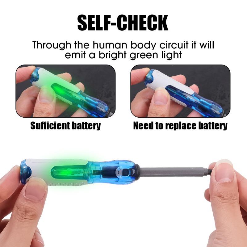 High Torque Measuring Pen LED High Brightness Color Light Buzzer Induction Test Pen 70-250V Transparency Measuring Screwdriver