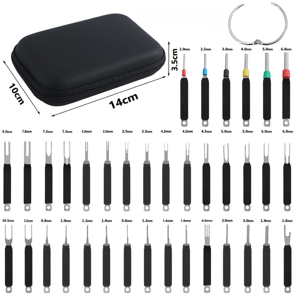 36 Pieces Car Terminal Removal Tool Set Case Pin Extractor Tool Release Electrical Wire Connector Puller Terminal Ejectors