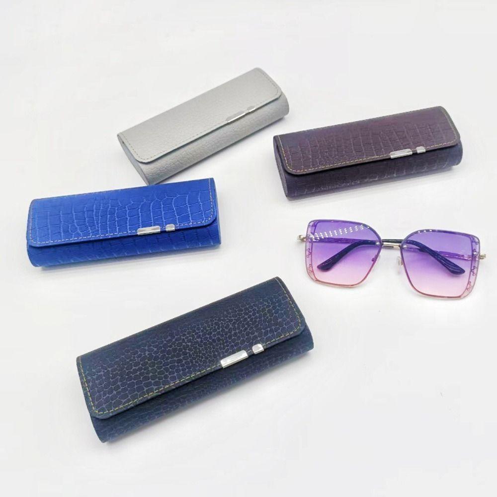PU Glasses Case British Style Eyeglass Case Portable Glasses Storage Box for Men Women