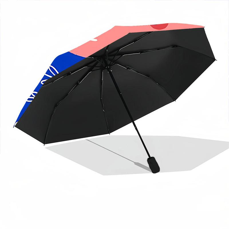 1pc Piglet FloralAutomatic Open/close Folding Umbrella, Compact Portable Travel Umbrella, Perfect Birthday/Holiday, Cute Umbrella y004