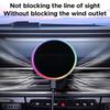 Magnetic Car Phone Holder 15W Wireless Charger Stand Compatible with MagSafe For iPhone 17 16 Pro Max Car Mount Charger Neon LED