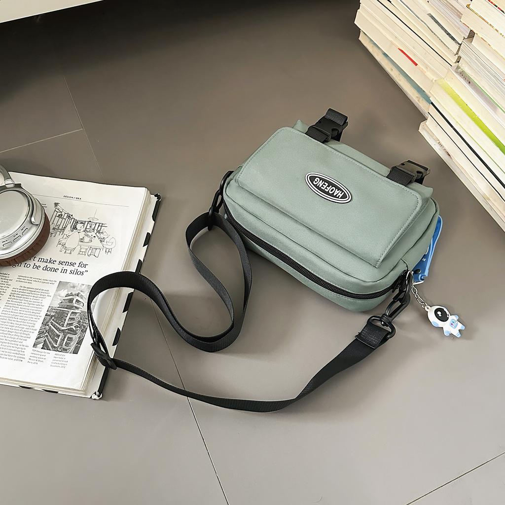 Outdoor Sports Messenger Bag Men'S And Women'S Casual Shoulder Bag Contrasting Color Small Square Bag Portable Travel Mobile Phone Bag Square Bag
