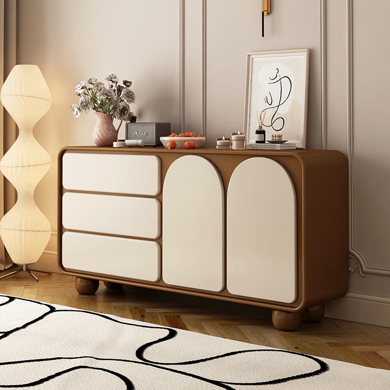 Solid Wood Five-Drawer Cabinet: Bedroom & Living Room Storage Solution