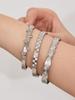 18K Gold-Plated Geometric Zirconia Water Drop Bracelet