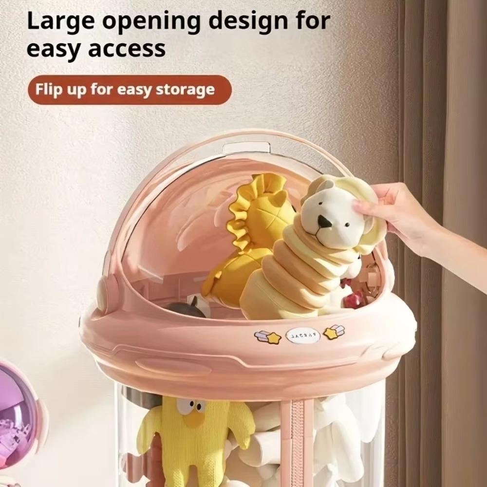 Plastic Plush Toy Storage Tube Moistureproof Children's Toy Storage Bucket New Doll Storage Box
