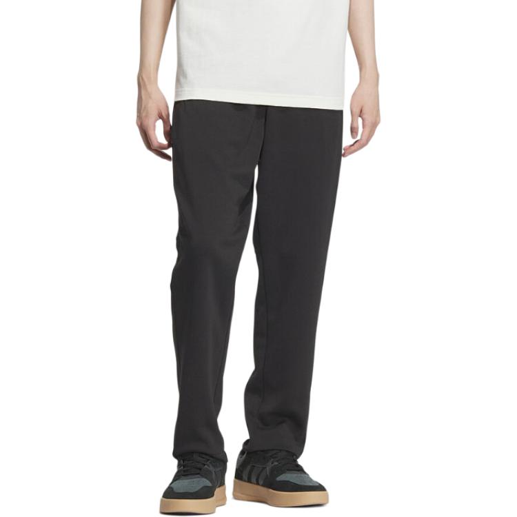adidas AW24 Pantalones de Punto con Cordón de Color Sólido para Hombre Parte Inferior Negro JI6255