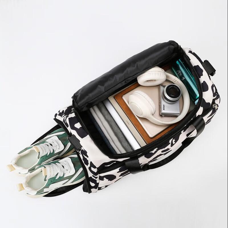 NuFeng Large Capacity Cow Print Travel Bag