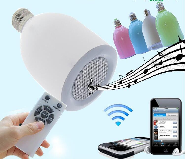 Bluetooth RGBW Speaker and LED Bulb BL04 Yellow