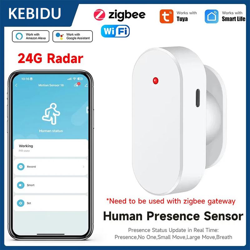 Tuya WiFi Zigbee Human Presence Detector Smart Human Body PIR Sensor 24G Radar Detector Motion Sensors Support Smart Life