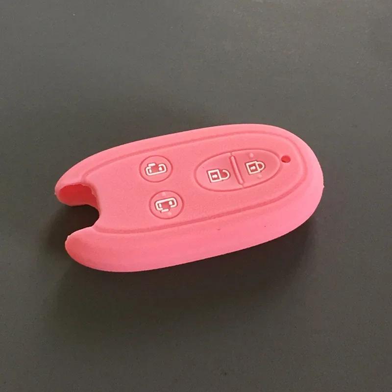 Silica Gel Car Key Case Cover for Suzuki Spacia Stingray Wagon R Alto Solio Concept KCar Automatic Door 4button Remote Key