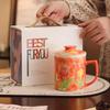 OLOEY Lotus Leaf Ceramic Tea Infuser Mug
