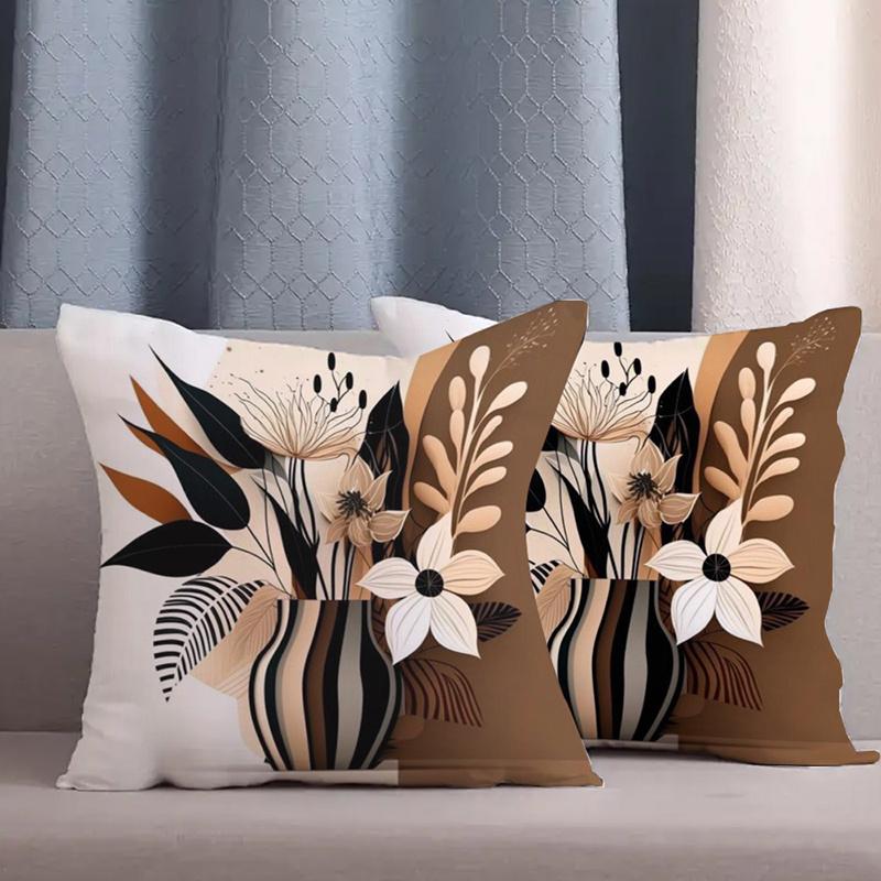 Floral Throw Pillow Covers Decorative Cushion Covers For Home Decor Backrest Support Pillowcases Sofa Bedroom Living Room Gift