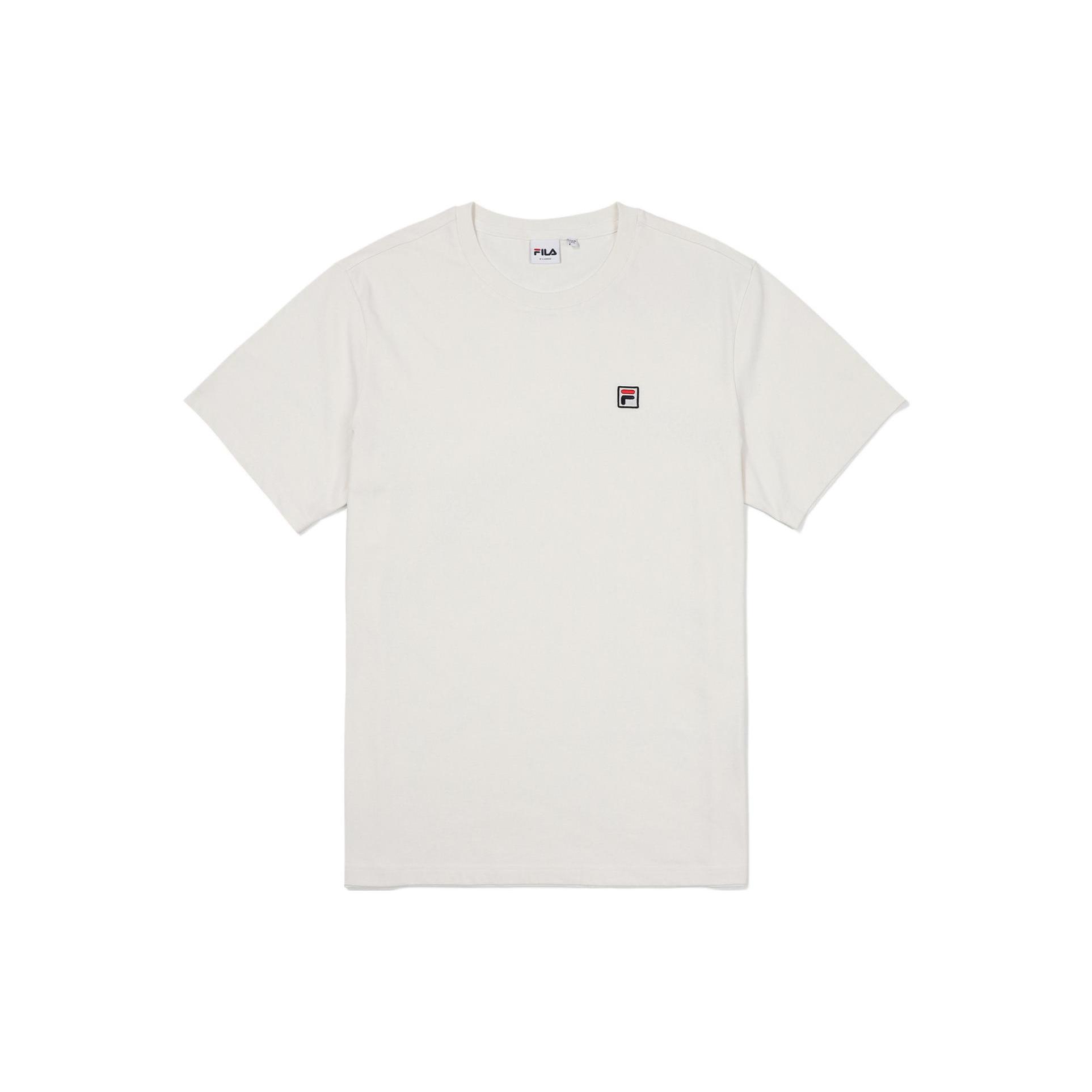 FILA T Shirts Unisex Ivory Crew Neck Thin Straight Fit FS2RSF2109X-IVY 90