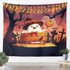 Halloween Boho Moth Tapestries Gothic Nature Wall Tapestry Boho Exotic Vintage Floral Black Wall Art For Kids Teens Youth Women