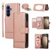 Mirror Leather Flip Wallet Cards Solt Holder Phone Case for Samsung Galaxy Z Fold 8 Ultra 7 6 5 4 3 Crossbody Wrist Strap Cover