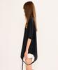 FANYOUNG Diagonal Stripe Short Sleeve Tee Black